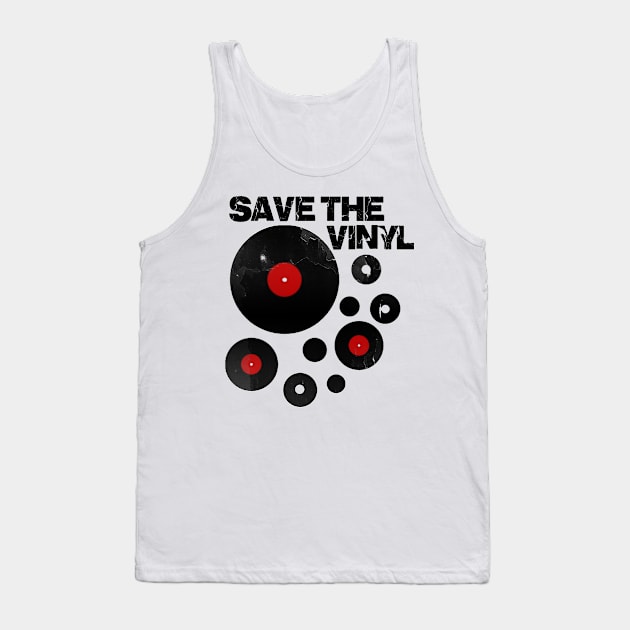 Save The Vinyl Tank Top by hottehue